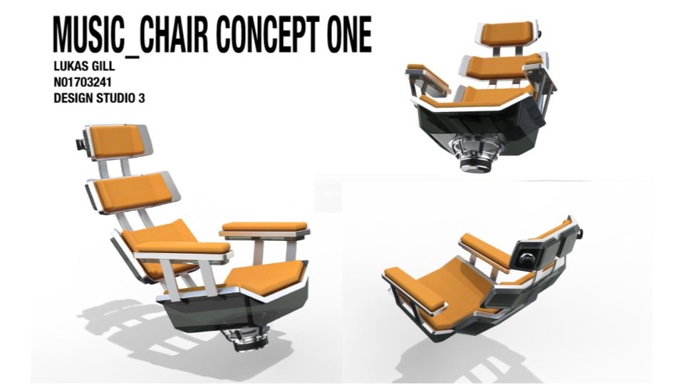 Music chair concept one - articulated pad concept renders