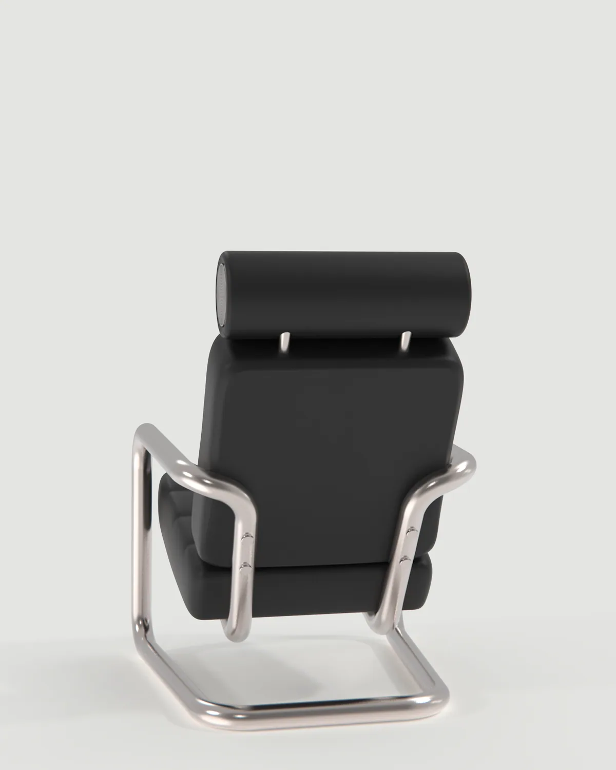 MC_01 audio-integrated lounge chair, front three-quarter view